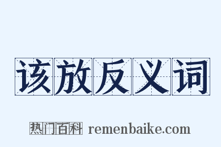 该放反义词是什么意思的图片
